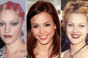 Before and After Brows with thick and thin comparison, showing Gwen Stefani, Jessica Alba an Drew Barrymore
