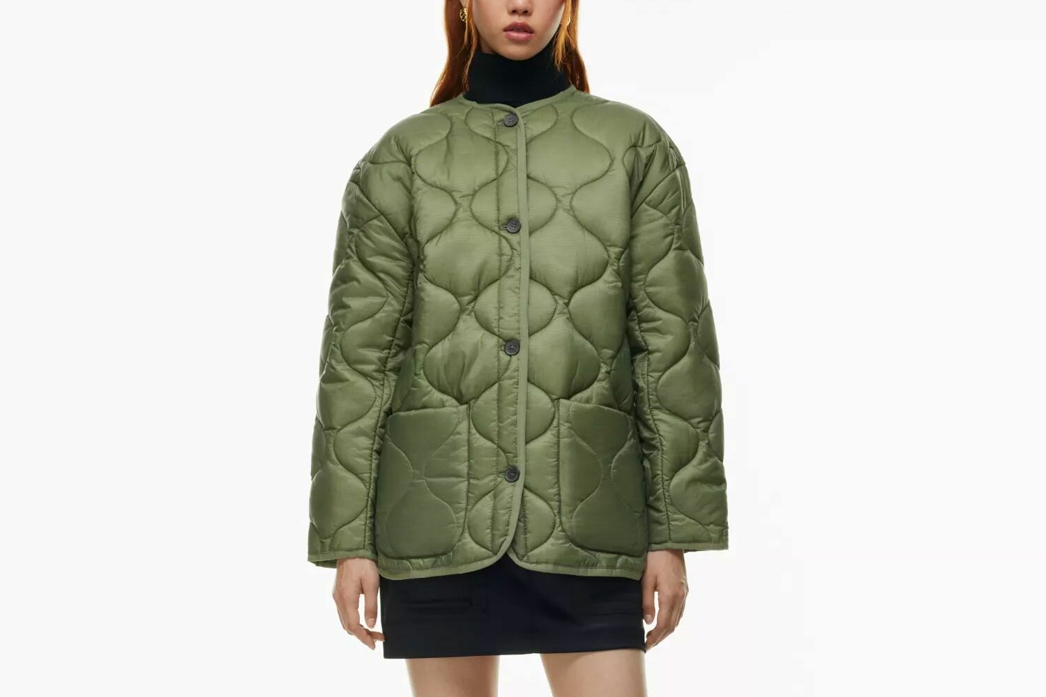 Aritzia Babaton Evergreen Quilted Jacket Quilted vegan down liner jacket
