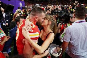 Travis Kelce Kissing Taylor Swift Kansas City Chiefs Win 2024 Super Bowl
