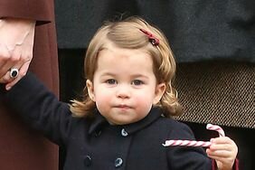 Princess Charlotte of Cambridge attend Church on Christmas Day on December 25, 2016 in Bucklebury, Berkshire.