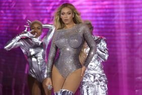 Beyonce wears a silver bodysuit at the Renaissance Tour