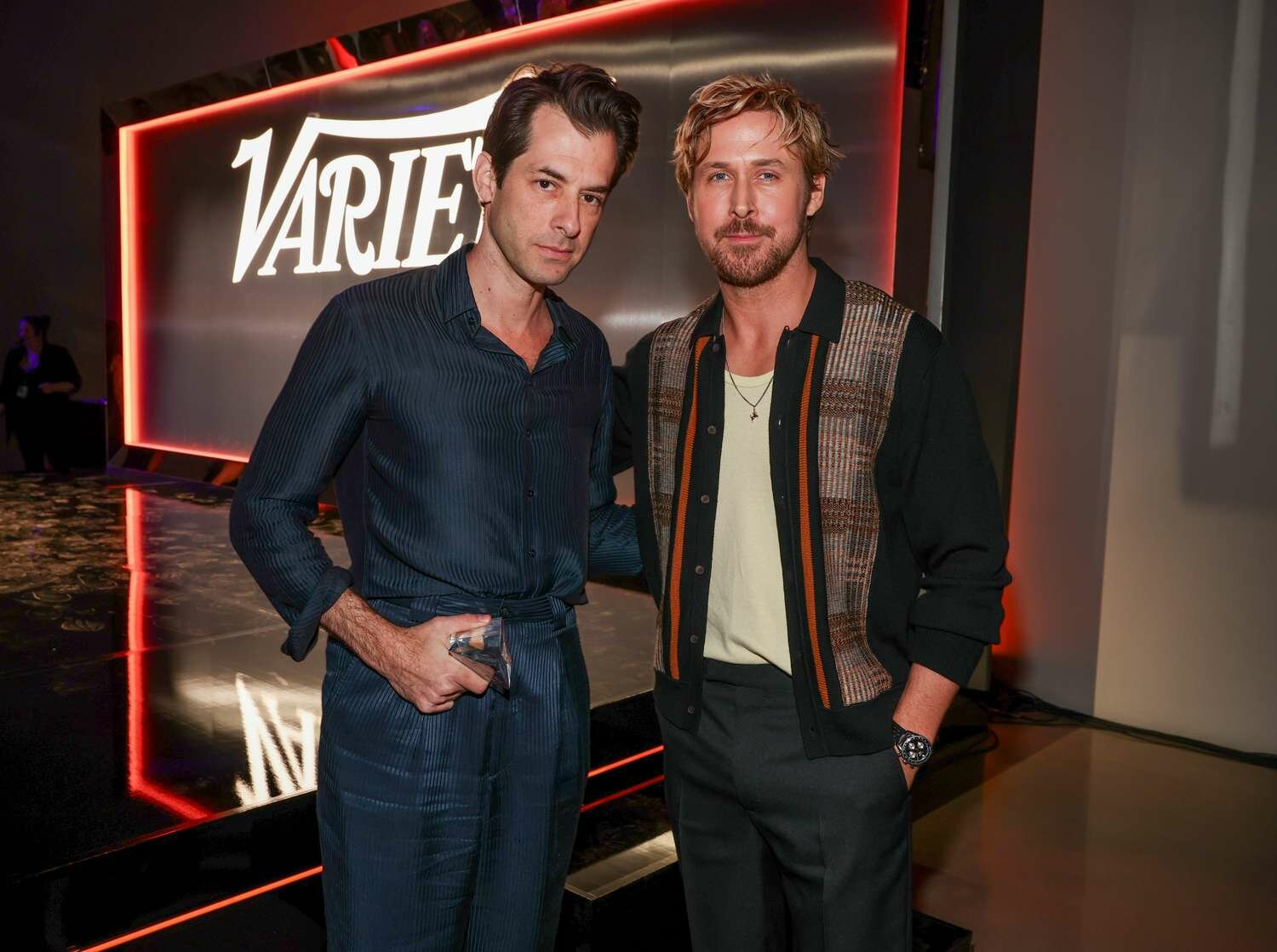 Mark Ronson Ryan Gosling Hands Around Each Other 2023 'Variety' Hitmakers Event