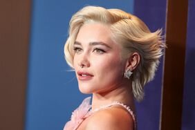 Florence Pugh with bleached hair.