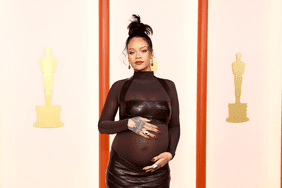 Rihanna pregnant wearing sheer gown at the 2023 Oscars