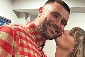 Taylor Swift Kissing Travis Kelce's Cheek After Chiefs Game