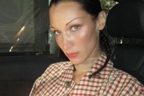 Bella Hadid Thin Eyebrows Instagram Carousel
