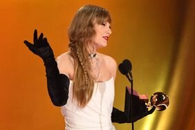 Taylor Swift Manicure Black Gloves Grammys