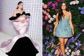 Ashley Graham wears a pink and black Harris Reed gown and a blue Georges Hobeika mini dress, two of her most iconic outfits.