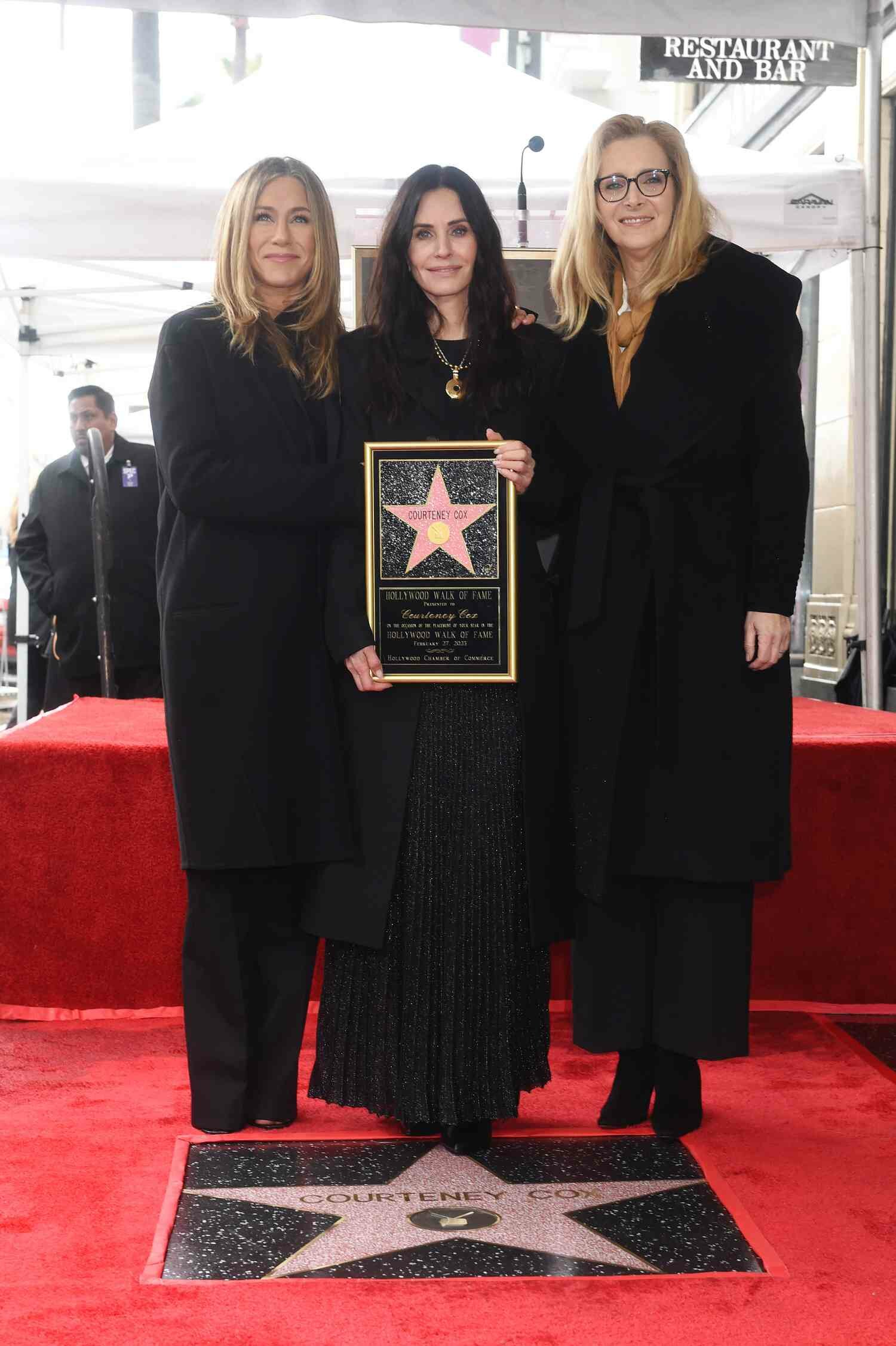 Jennifer Aniston, Courteney Cox, and Lisa Kudrow Hollywood Walk of Fame