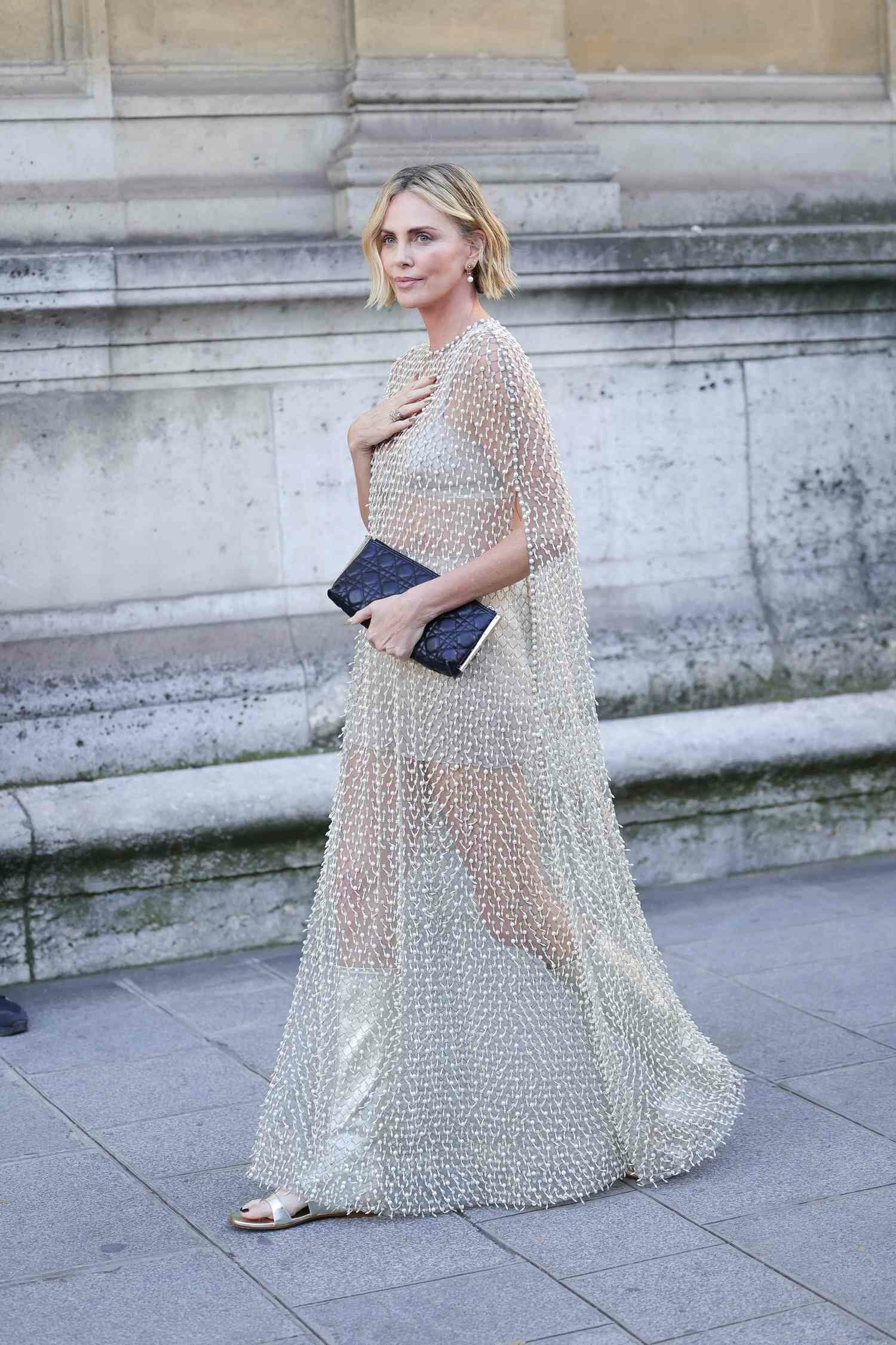 Charlize Theron Paris Fashion Week Dior