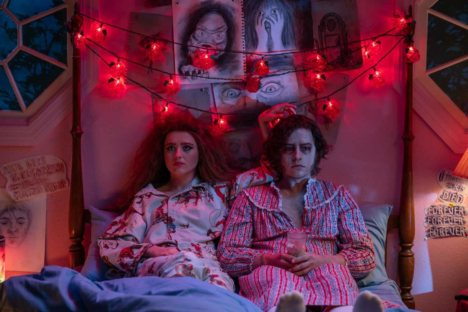 Kathryn Newton stars as Lisa Swallows and Cole Sprouse as The Creature in LISA FRANKENSTEIN