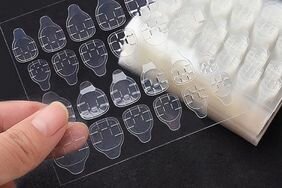 Amazon 50 Sheets Double Side Glue Nail Sticker for Press on Nail Sticky Tabs