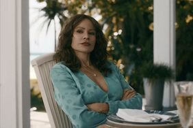 Sofia Vergara Sitting Arms Crossed as Griselda Blanco in Netflix's Griselda