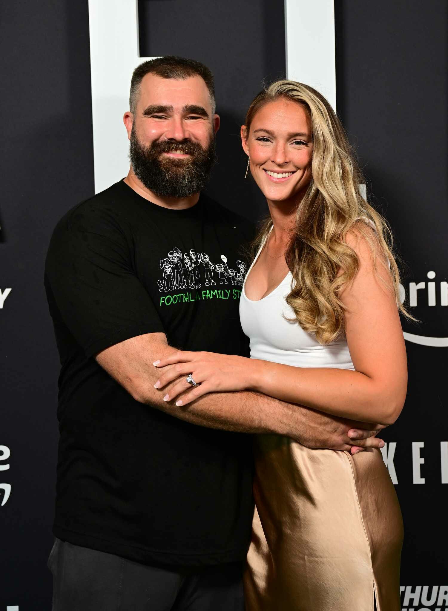 Jason Kelce and his wife 