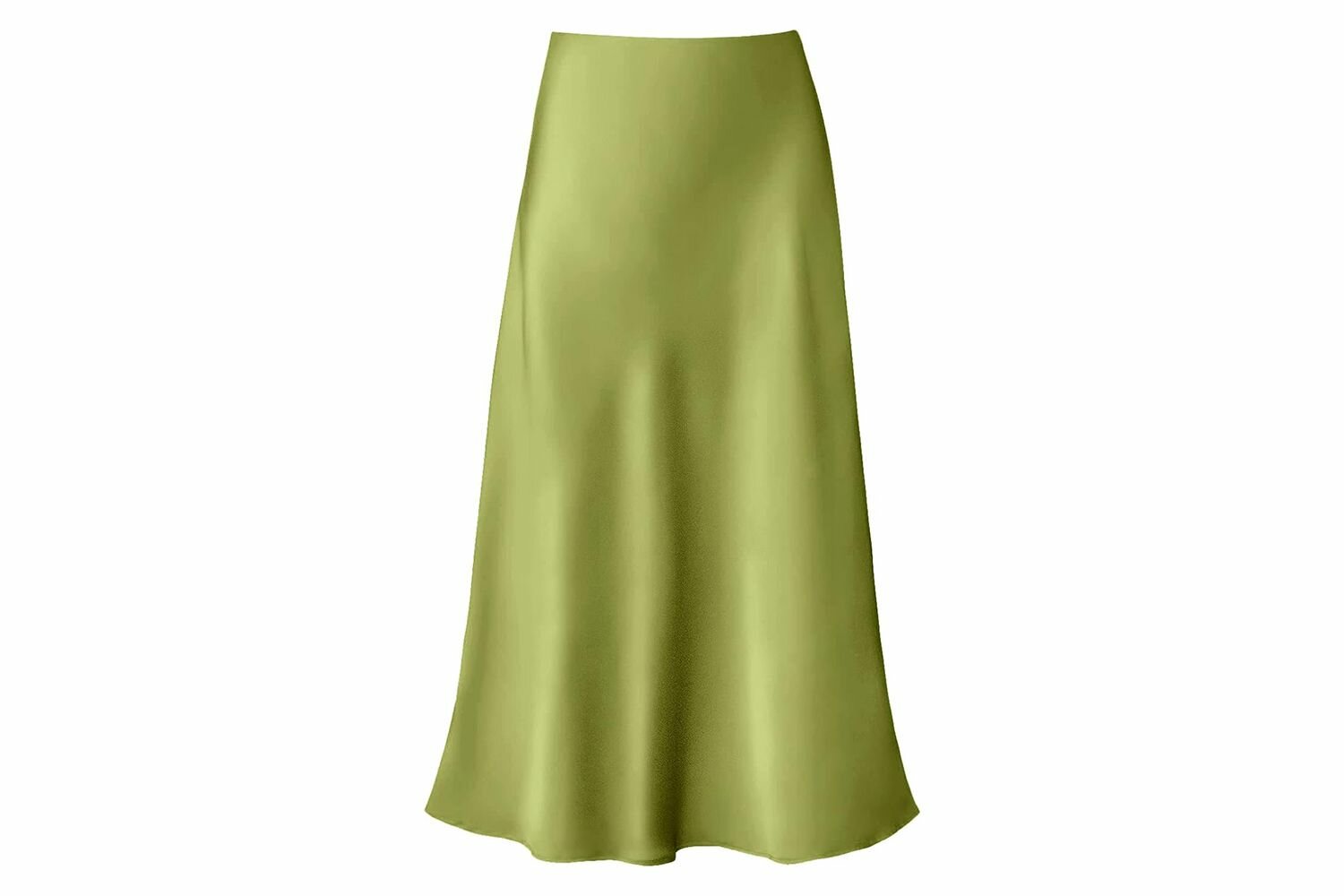 Modegal Satin High Waist Midi Skirt
