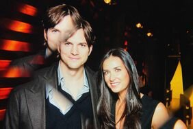 Ashton Kutcher and Demi Moore Pictured Together Smiling 