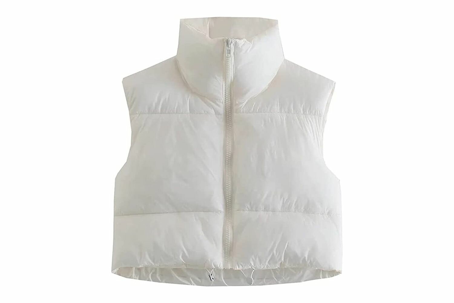 KEOMUD Women's Winter Crop Vest Lightweight Sleeveless Warm Outerwear Puffer