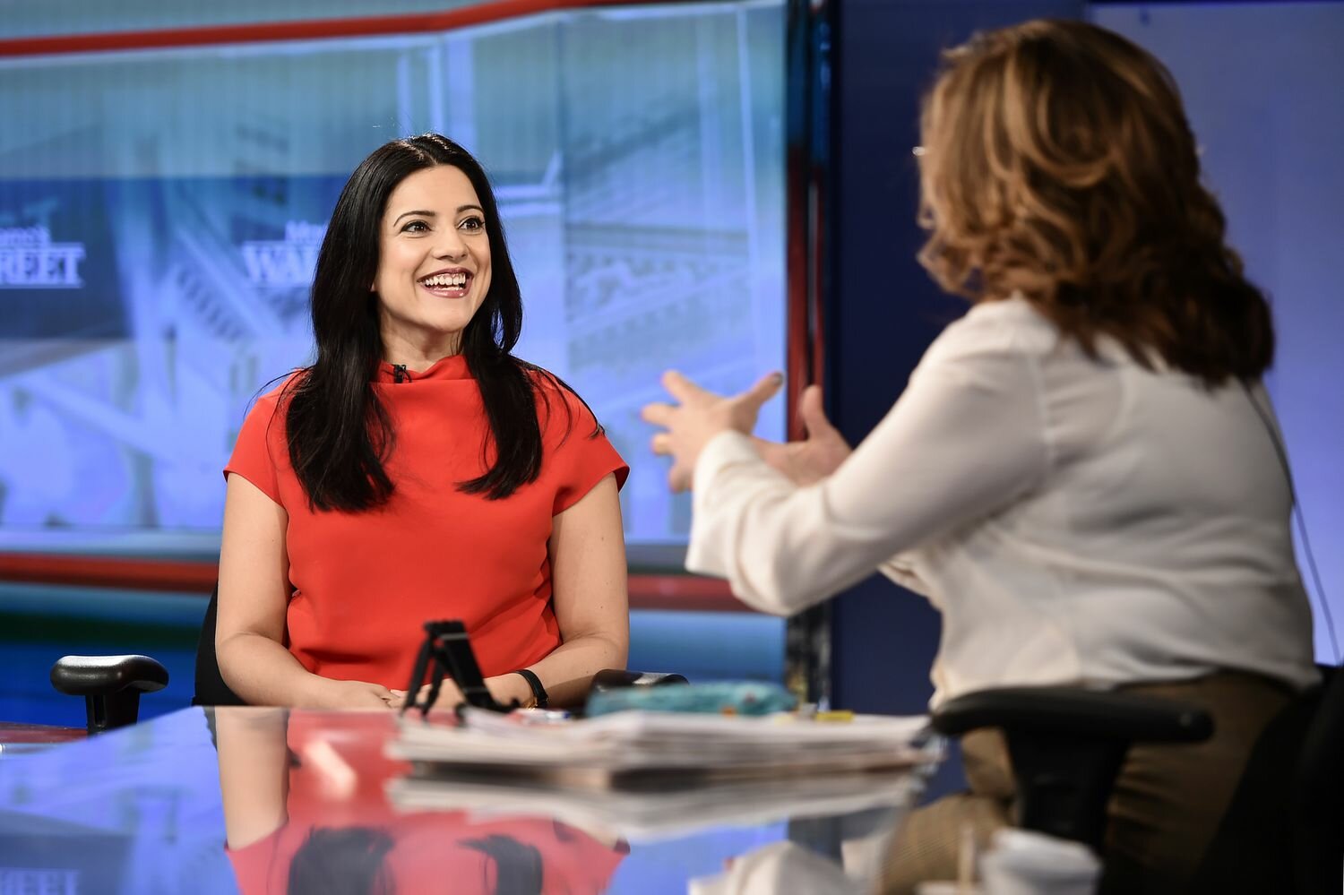 Reshma Saujani during an interview with Fox Business Network