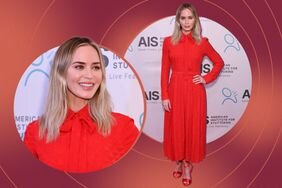 Emily Blunt in Red Dress at AIS
