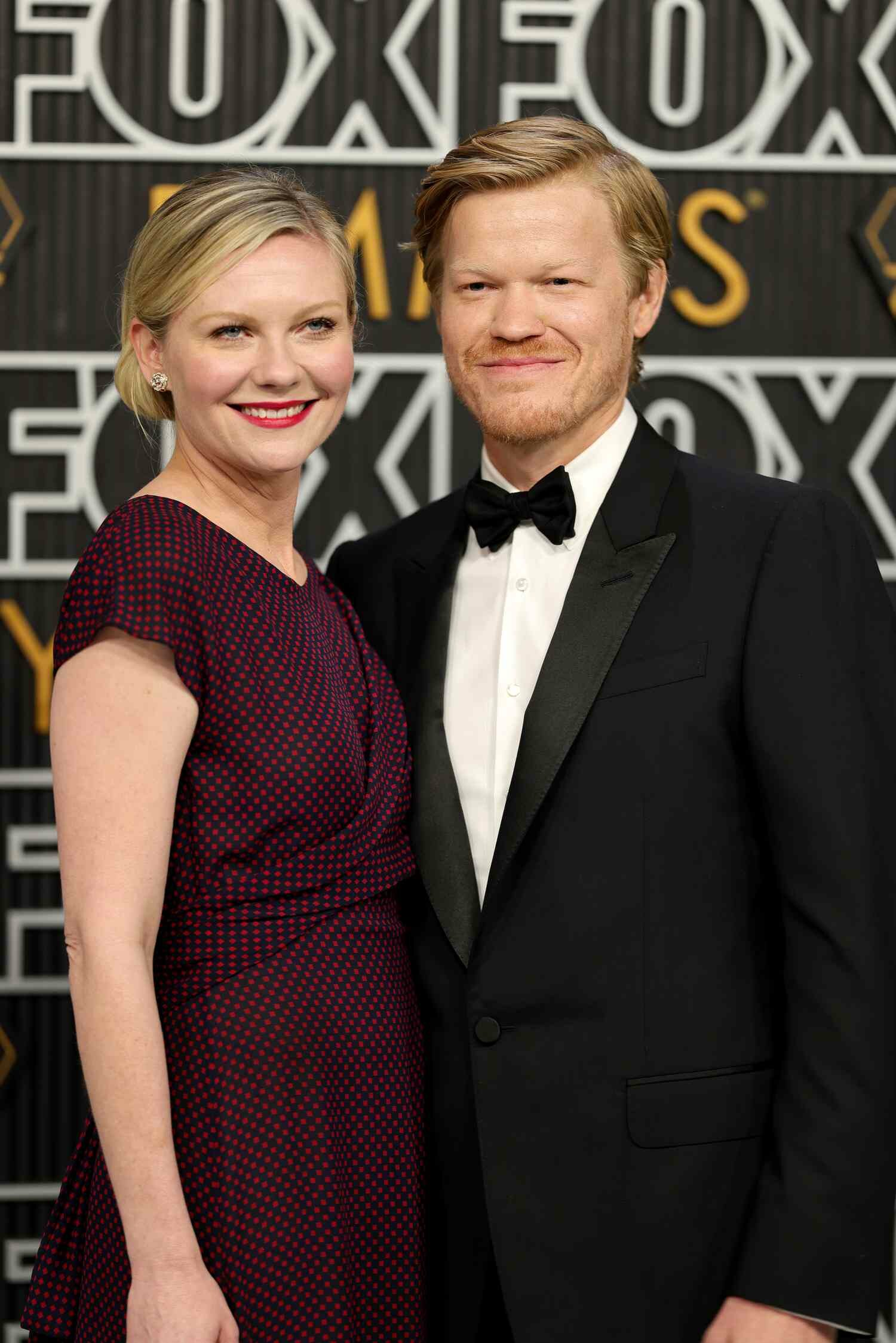 Kirsten Dunst and Jesse Plemons at the 2024 Emmys