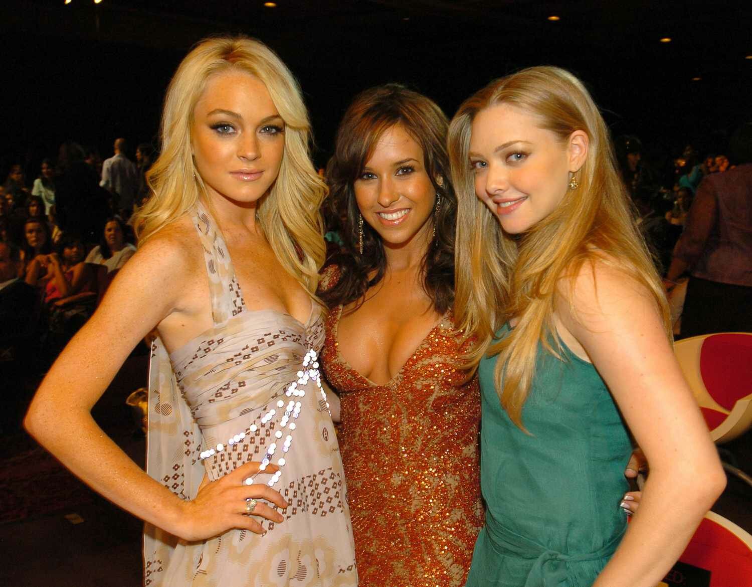 Lindsay Lohan, Lacey Chabert and Amanda Seyfried during 2005 MTV Movie Awards