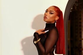 Megan Thee Stallion Red Hair and Sheer Catsuit Instagram Photo Dump