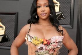 SZA Tulle Floral Gown 2022 Grammys Red Carpet