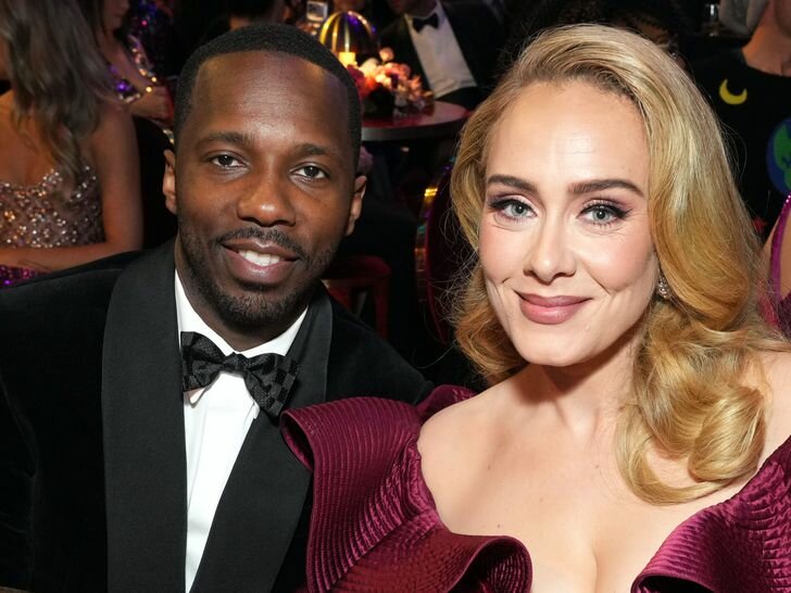 adele and rich paul attend the grammys