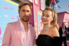Ryan Gosling and Margot Robbie, two of the best-dressed celebrities on the Barbie Movie red carpet pose together at the Barbie movie premiere.