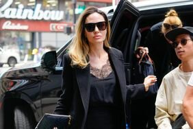 Angelina Jolie Black Suit New York City August 2023