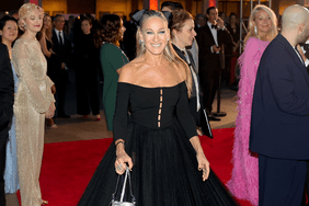 Sarah Jessica Parker wearing black dress with tutu skirt at the NYC ballet