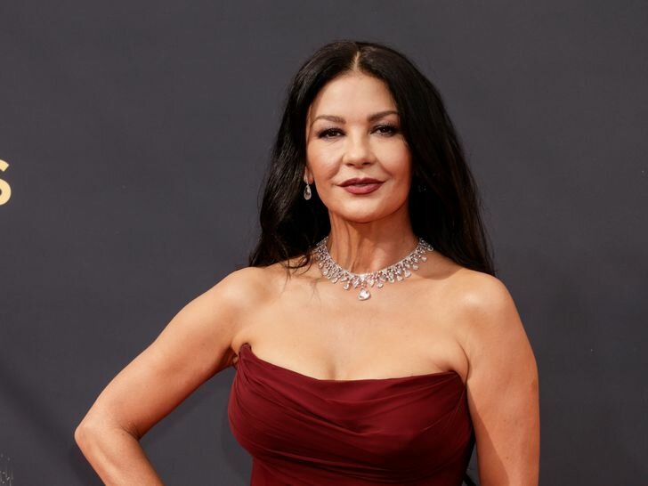 Catherine Zeta-Jones Red Dress 2021 Emmy Awards