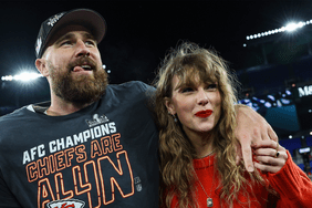 Taylor Swift and Travis Kelce after a football game