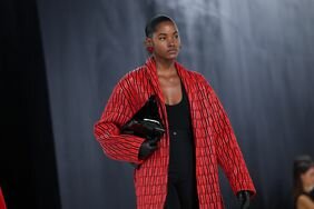 A model wears wear, one of the biggest fall 2023 fashion shows in the Ferragamo Fall/Winter fashion show. 