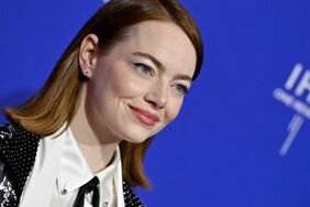 Emma Stone Soft Smile Button Down Blouse Bedazzled Jacket 2024 Palm Springs 2024 Palm Springs International Film Festival Film Awards