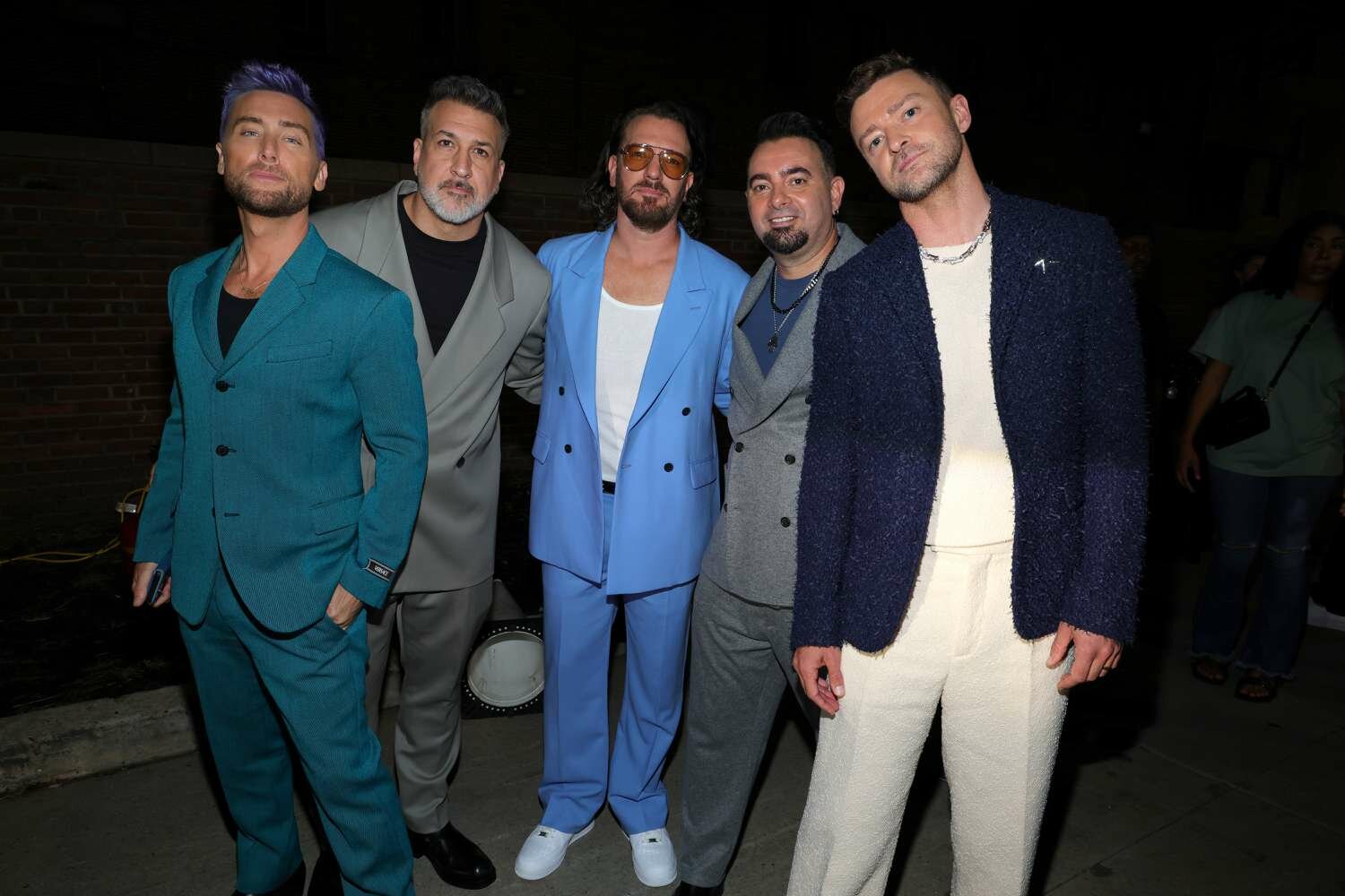 Lance Bass, Joey Fatone, JC Chasez, Chris Kirkpatrick and Justin Timberlake of NSYNC 2023 MTV Video Music Awards