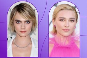 Growing out a pixie _ Cara Delevingne and Florence Push on a purple background