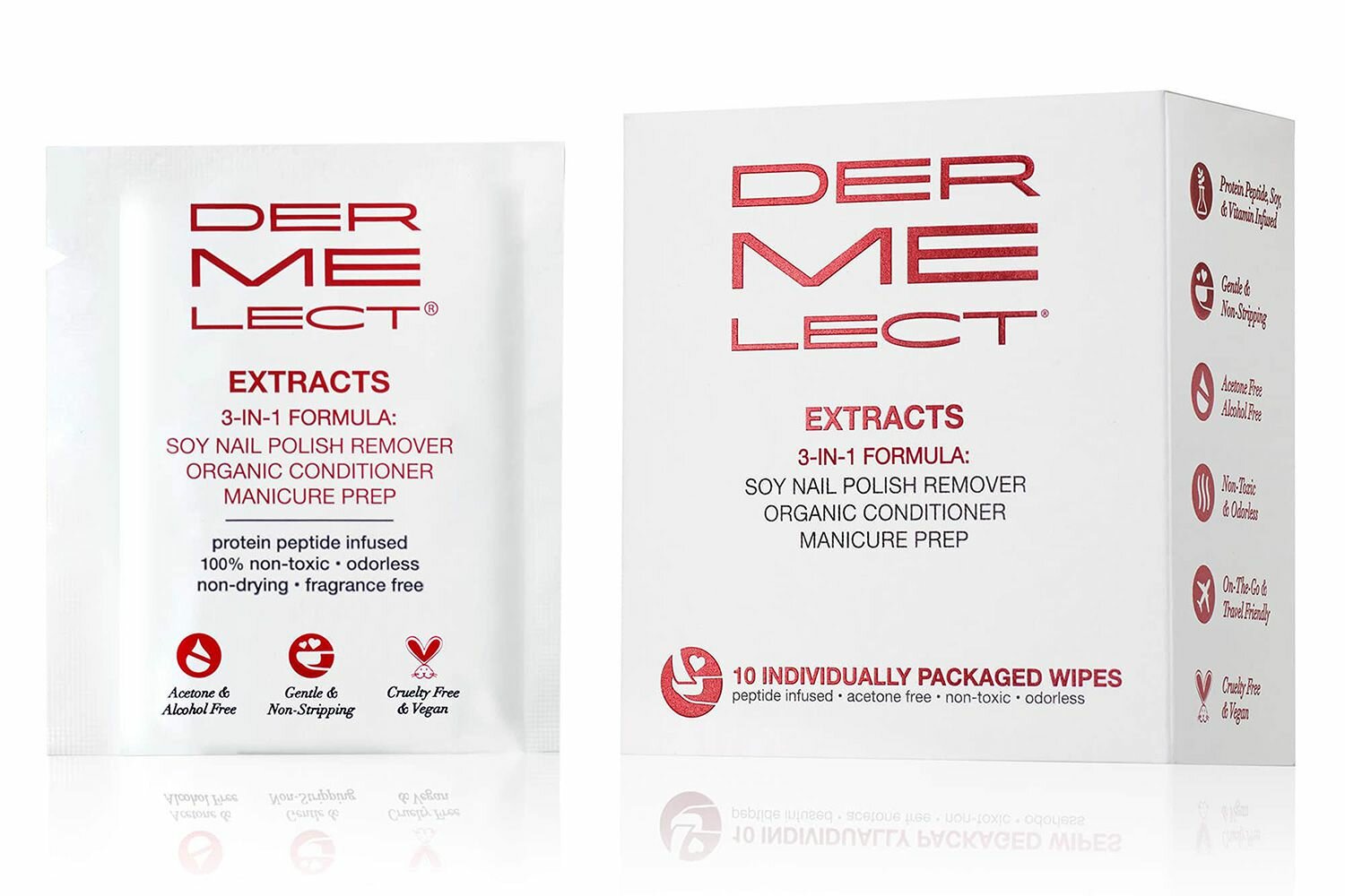 Dermelect EXTRACTS 3-in-1 Soy Nail Polish Remover