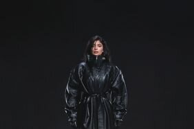 Kylie Jenner Black Faux Leather Trench Coat Khy Campaign