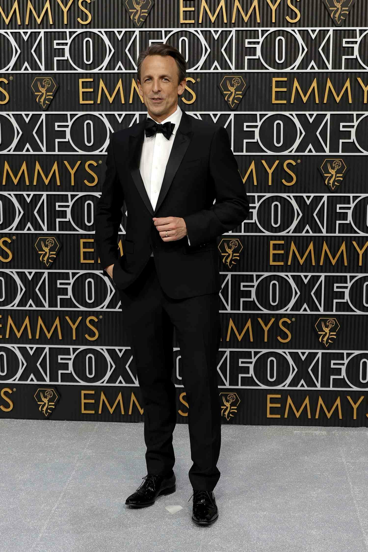 Seth Meyer 2024 Emmys Red Carpet 