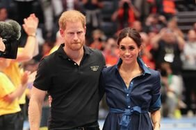 Meghan, Duchess of Sussex and Prince Harry, Duke of Sussex attend the sitting volleyball finals at the Merkur Spiel-Arena